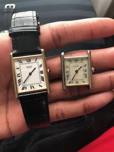 cartier tank francaise dupe|seiko cartier tank style watch.